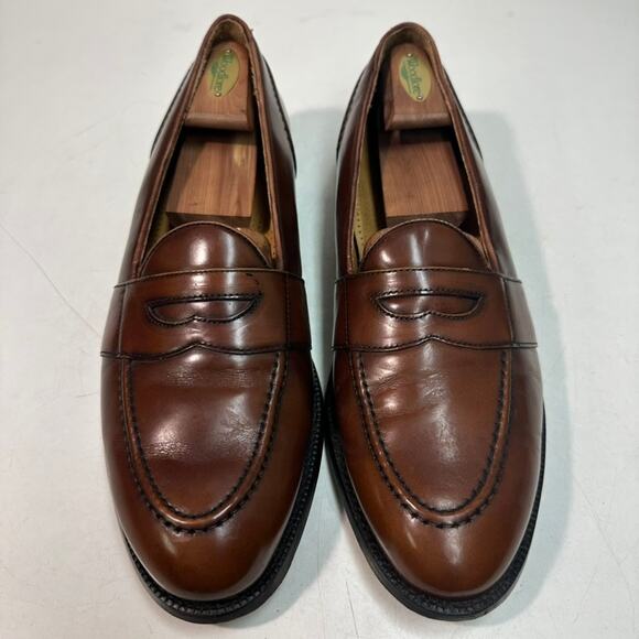 EXCELLENT Cole Haan Whiskey Full Strap Penny Loafer Made in Maine USA 13 D - Picture 2 of 12